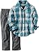 Carter's Baby Boys 2 Pc Playwear Sets, Plaid, 18M