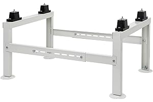 SHRUY Saranna Heavy-Duty Adjustable Mini Split Ground Stand, 800 lbs Load Capacity, Compatible with 9000-36000 BTU Ductless Mini Split Air Conditioner and Heat Pump, White