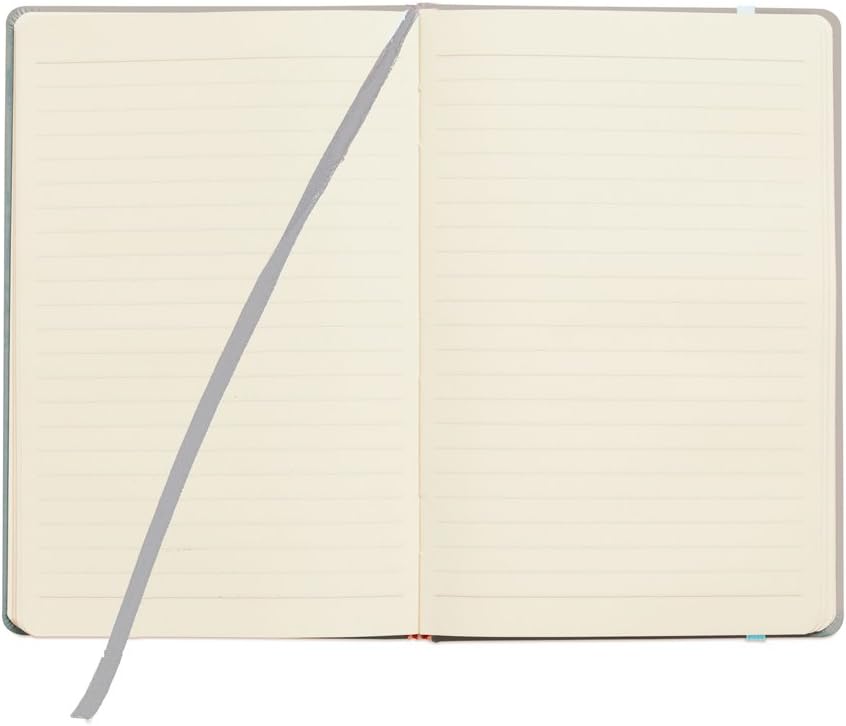 eBuyGB A4 Coloured Hardback Lined Paper Notebook, Silver, Pack of 1 1301407 - Image 3
