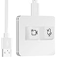 ANLINKSHINE USB Meeting Mute Button Compatible with Microsoft Teams Mute Button (macOS-System)