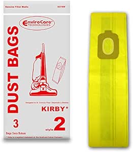 Amazon Com Envirocare Replacement Vacuum Cleaner Dust Bags For Kirby Style 2 Uprights 3 Pack Household Vacuum Parts And Accessories