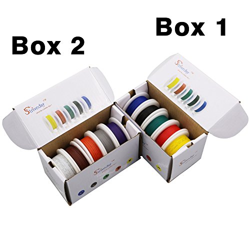 Striveday™ 22 AWG Flexible 1007 Wire Electric wire 22 gauge Coper Hook Up Wire 300V Cables electronic stranded wire cable electrics DIY BOX-1