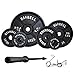 USA Sports by Troy Barbell 300 lb. Olympic Black Weight Set with Black Bar