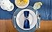 DII Jute Burlap Collection Kitchen Tabletop, Table Runner, 15x48, Solid Nautical Blue