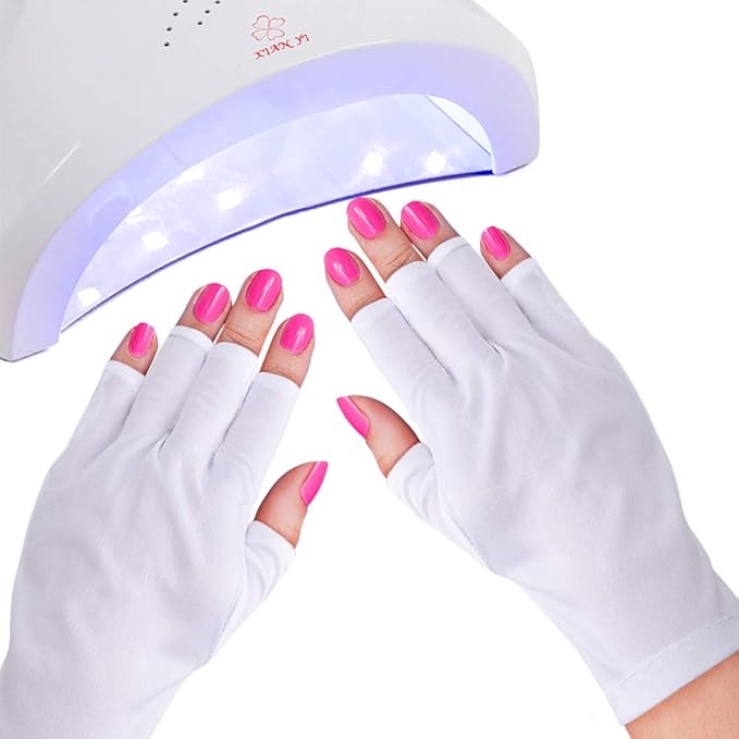 guantes anti uv guantes de proteccion uv para lampara de secado de esmalte de gel uv led guantes de gel para manicura con luz uv led 4 pares
