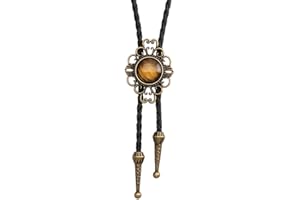 AZORA Western Cowboy Bolo Tie for Men Native American Bola Necktie Rodeo Leather Necktie for Men Women