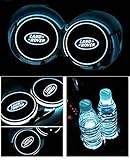 JSAMZ Car Logo LED Cup Pad led cup coaster USB Charging Mat Luminescent Cup Pad LED Mat Interior Atmosphere Lamp Decoration Light ( Land rover )
