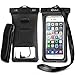 3iArt WPBAG01 Floating Waterproof Case Dry Bag with Armband & Audio Jack for iPhone 6, 6 Plus, 6s, 6s Plus, 5s, Samsung Galaxy s6, TPU Construction Pouch & IPX8 Certified - Black