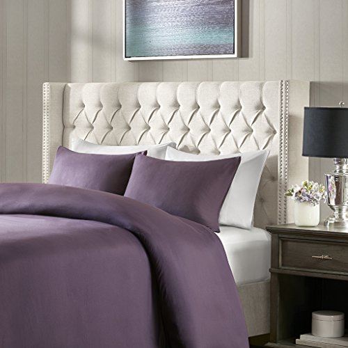 Madison Park Amelia Upholstered Headboard Nail Head Trim Wingback