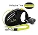 Living Express Retractable Dog Leash, Reflective 16 ft Dog Walking Leash for Medium Large Dogs up to 110lbs, Tangle Free, One Button Break & Lock, Dog Waste Dispenser and Bags included