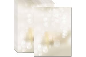 DUGUTUL Thick Christmas Stationery Paper, Holiday Letters, Printer Paper, 48 Sheets, 8.5 x 11 Inch (D-1)