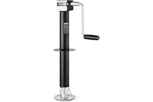 VEVOR 5000 lbs A-Frame Trailer Jack, 15-Inch Vertical Travel, Trailer Lift Jack with Adjustable 7-Level Drop Leg & Drill Sock