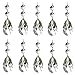 Aiskaer 15Pcs Clear Teardrop Crystal Chandelier,Crystal Pendants for Light Lamp & Window,Hanging Crystal Prism Decor(Silver Hook,Angel Tears Series)