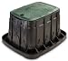 Rain Bird VBREC12 Rectangular Sprinkler Valve Box, Black with Green Lid, 12" High primary