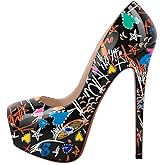 Richealnana Women's Double Platform Stiletto High Heel Pumps