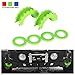 BUNKER INDUST D Ring/Shackle Isolator Kit,1 Pair Green D-Ring Isolator and 4 Pcs Washers Dring Cover Fit for 3/4