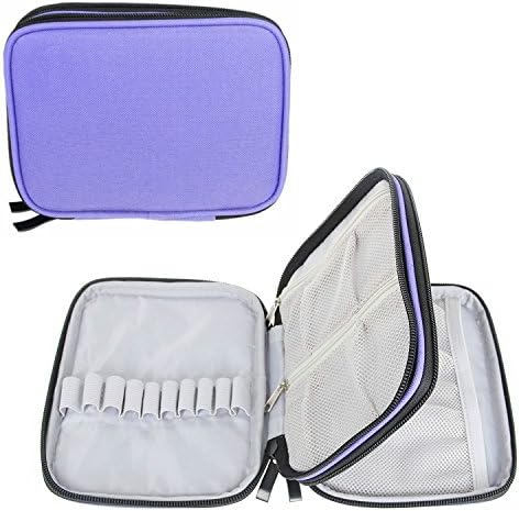 Crochet Hook Case Zipper Storage Bag for Crochet Hooks and Knitting Accessories (No Accessories Included)-Purple