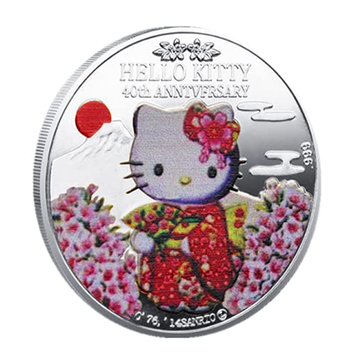 Cute Hello Kitty 40th Anniversary Commemorative Collection Coin (Silver ...