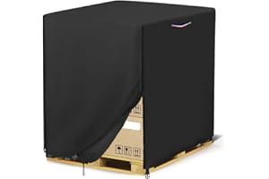 Loenel Outdoor Pallet Cover, Waterproof Heavy Duty Square Universal Pallet Box Covers Fits Large Pallets Up to 53" x 53" x 45", Cargo Turnover Cover With Zipper