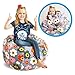 Soothing Company Stuffed Animal Bean Bag Chair for Kids - Extra Large Empty Beanbag - Kid Toy Storage Covers for Your Child's Stuffed Animals and Blankets | Premium Cotton Canvas (38