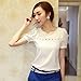 Toraway Blouses, Women Lace Summer Shirt V Neck Doll Chiffon Blouse Tops (XX-Large) White