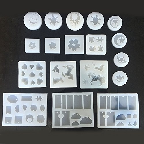C-Pioneer DIY Silicone Pendant Mold Making Jewelry Pendant Resin Casting Mould Craft Tools (2#)
