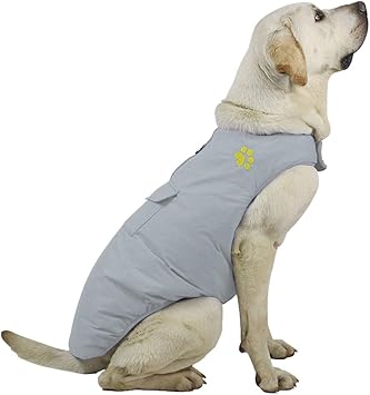 Amazon 犬寒い天候の衣装 小中大犬用防水ベスト防風熱可逆綿のペットの犬のコート快適な犬のジャケット Petphindu コート ジャケット 通販