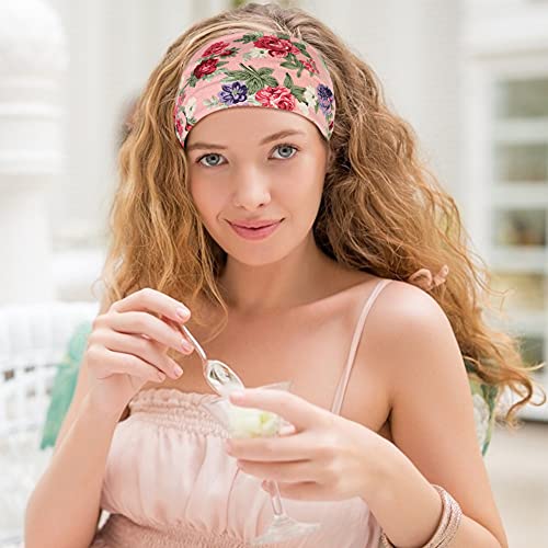 3 otters 8Pack Fashion Headbands, Women\'s Head Band Printed Boho Turban, for Yoga Running Sports Workout Summer Dress Up