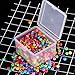 SATINIOR 6 Pack Clear Plastic Beads Storage Containers Box with Hinged Lid for Beads and More (3.85 x 3.46 x 2.75 Inch)
