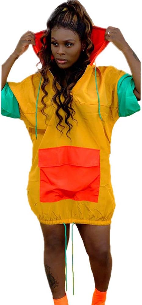 orange sweatshirt dress