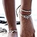 Missgrace Vintage Style Antique Silver Anklet Coin Tassels Beach Ankle Chain Fashion Coin Leg Ankle Bracelet Anklets for Women To Beach