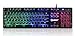 NPET K10 Wired Backlit Floating Gaming Keyboard, Mechanical Feeling Rainbow Illuminated Gaming Keyboard for PC, Laptop, Computerthumb 1