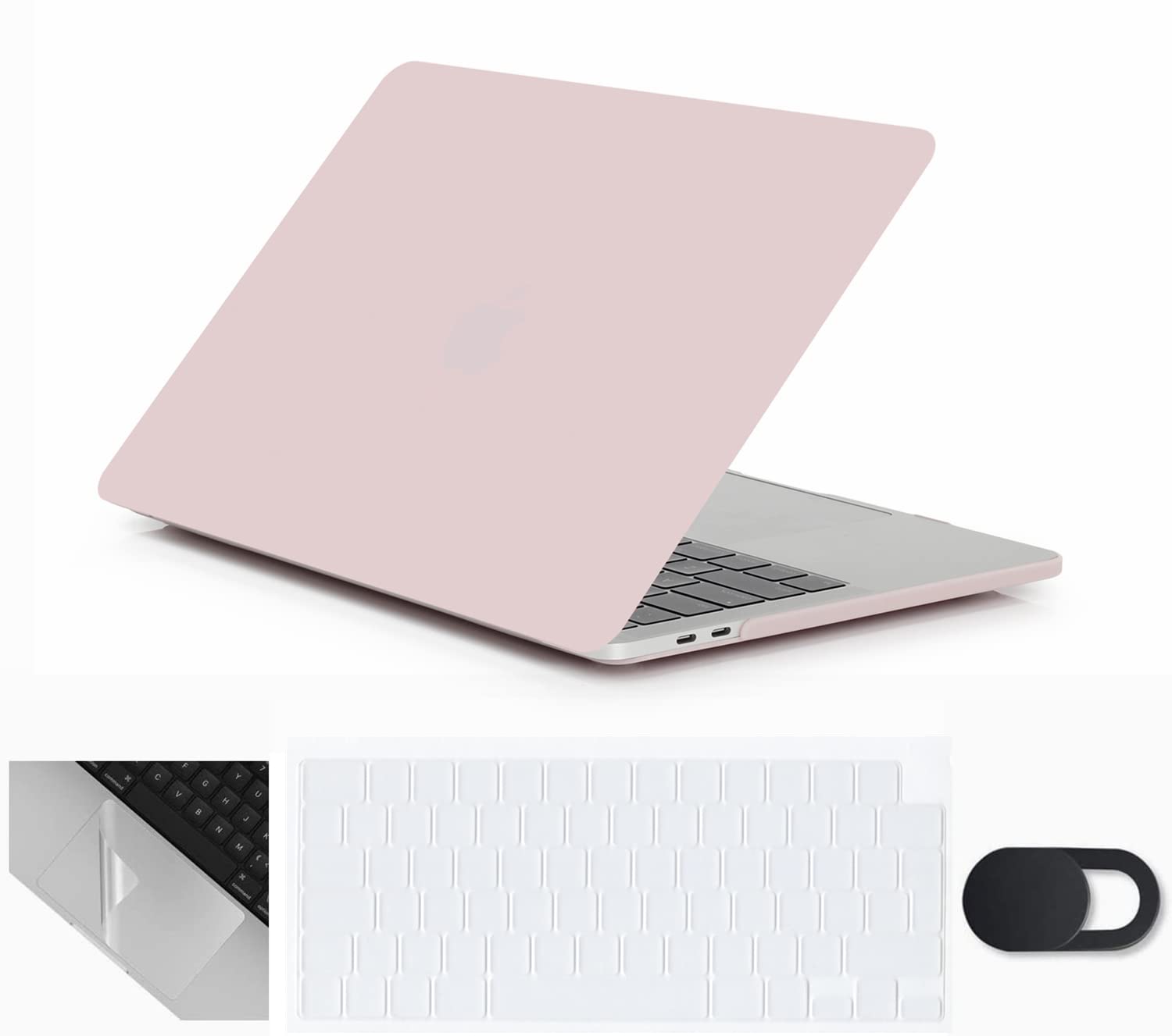 Se7enline Compatible with 2025 2024 2023 2022 2021 MacBook Pro 14 inch Case Hard Cover for A2918 A2992 A3112 A3401 A3434 M5 M4 M3 M2 M1 &Keyboard Skin & Touchpad Protector & Webcam Cover,Rose Quartz