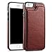UEEBAI Case for iPhone 6 Plus 6S Plus, Luxury PU Leather Case with [Two Magnetic Clasp] [Card Slots] Stand Function Practical Soft TPU Case Back Wallet Flip Cover for iPhone 6 Plus/6S Plus - Brown