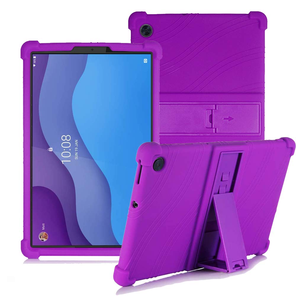 YGoal Silicone Case for Lenovo Tab M8 4th Gen 2022 - Light Weight Kids Friendly Soft Shock Proof Protective Cover for Lenovo Tab M8 4th Gen TB-300FU tablet, Purple