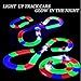 HZMENG Track Cars Compatible with Magic Tracks and Neo Tracks Replacement Light Up Racing Track Accessories with 5 Flashing LED Lights Glow in The Dark Best Toys for Boys and Girls ( 3 Pack )