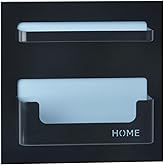 Bright Life Bedside Shelf Bedroom Dorm Room Rack Organizer Storage -Use as Kid Student Wall Shelf to Organize Headphone,Remotes,Glass,Cellphones(Horizontal Type/Black)