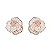 EVERU Fashion Jewelry Rose Gold Flower Stud Earrings