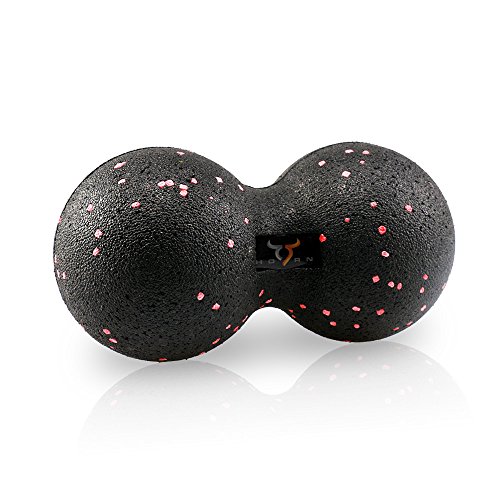 Twin-Ball Foam Roller Extra Firm in 2 Colors Red Speckled