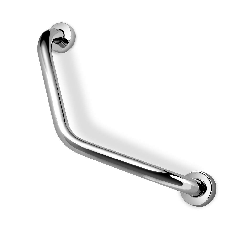 Shower Grab Rail Stainless Steel Bath Handle Safe Bath Handle Wall Mounted Shower Handle Bathroom Wall Grab Rail Non-Slip Wall Hold Support Handle Toilet Shower Handle 44.5 cm