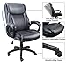 Mysuntown Executive Office Chair, PU Leather Swivel Managerial Task Chair, Ergonomic High Back Home Office & Desk Chair with Lumbar Support(260lb)