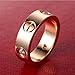 JASMINE JEFFER Shine Celebrity Rose Gold-Plated Band LOVE Ring For Women(6)