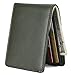Mens Slim Front Pocket Wallet ID Window Card Case with RFID Blocking - Green