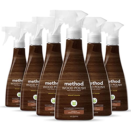 Method Daily Wood Cleaner, Almond, PlantBased Formula That Cleans Shelves, Tables and Other