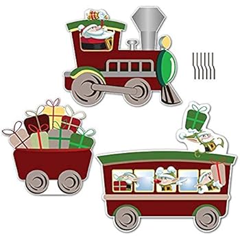 Amazon Com Victorystore Yard Decorations 3 Piece Christmas Train