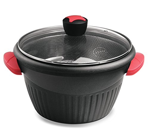 Treo by Milton La Culiniare Multipurpose Cooking & Steamer Pot, 4.06 litres, Black