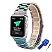 HUANLONG Solid Stainless Steel Band Compatible with Apple Watch 49mm 46mm 45mm 44mm 42mm 41mm 40mm 38mm, Metal Strap for iWatch Series Ultra/Ultra2/10/9/8/7/6/5/4/3/2/1 SE Women and Men(Colorful 42mm/44mm/45mm/46mm/49mm)