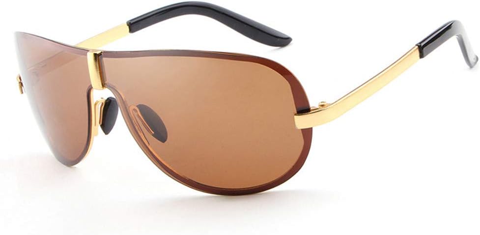 LINGKY Classic Frameless Fashion Sunglasses Frog Mirror - Polarized UV Protection Men's Sunglasses Glasses