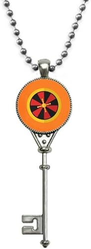 Amazon カジノのターンテーブルの要素のイラスト ペンダントヴィンテージネックレスシルバーキージュエリー ネックレス 通販