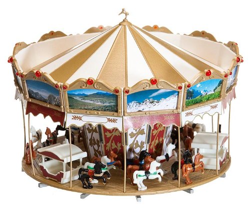 HO Scale Children's Merry Go Round - Kit -- 4-5/8 x 3-1/4" 12.2 x 8.2cm